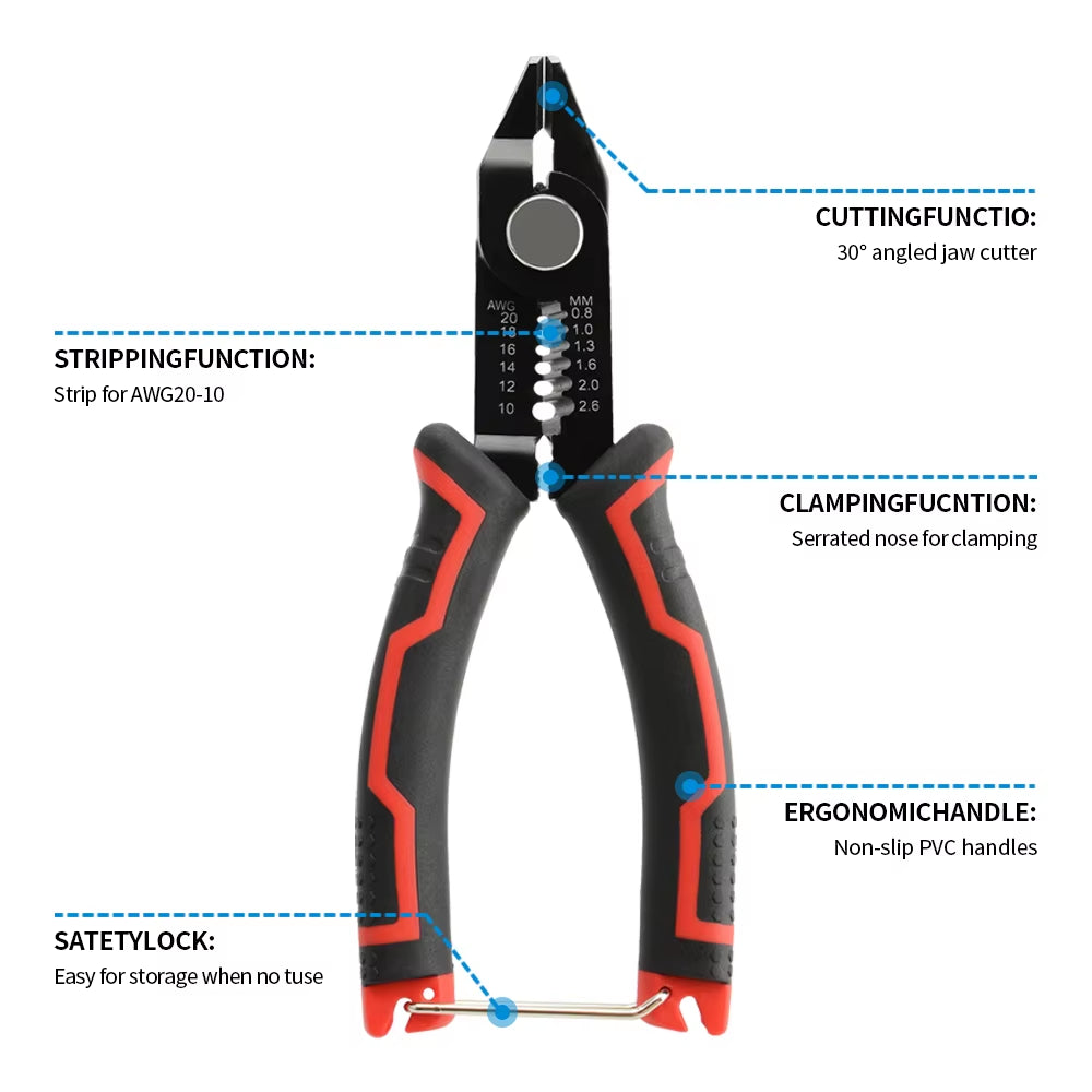Automatic Stripping Cutter Wire Stripper Pliers Cable Wire Crimping Electrician Repair Tools Wire Stripper Tool Hand Tools