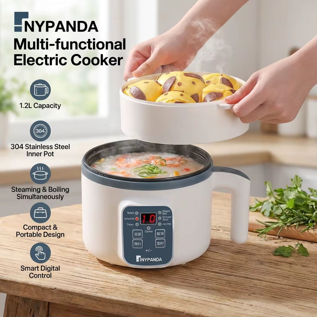 1.7L Electric Rice Cooker Single Double Layer 220V Non-Stick Smart Mechanical Multi-Cooker for Home Use Steamed Rice Pot