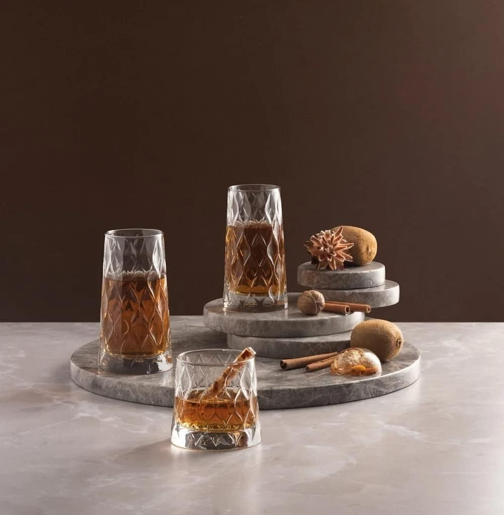 Pasabahce Whiskey Drinking Glasses Cocktail Tumblers Glassware 300Ml 6 Pcs Set