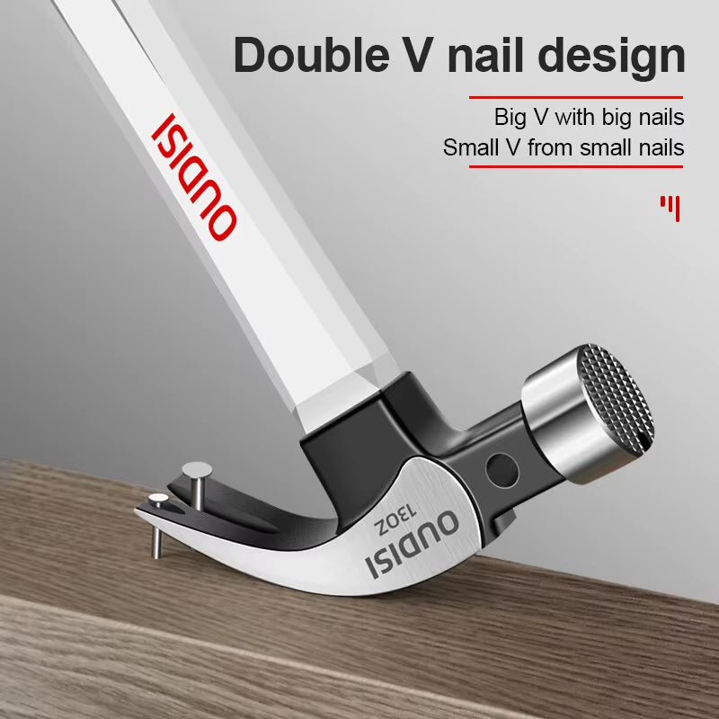 Multifunction Non-Slip Shockproof Steel Hammer Hand Tool Magnetic Claw Hammer for Woodworking Automatic Nail Suction Hammer