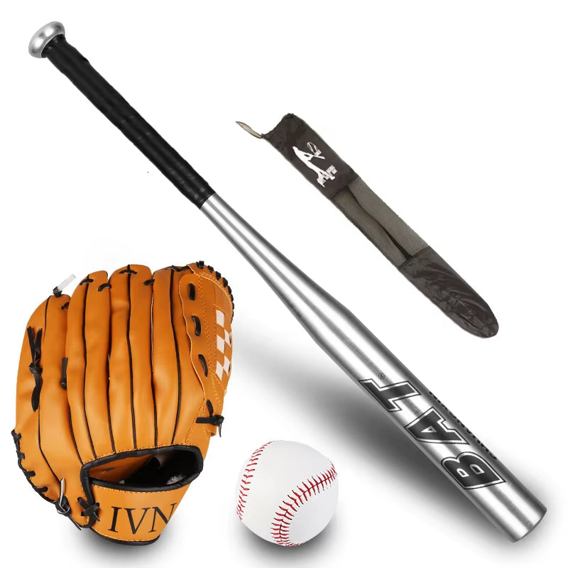 64Cm Baseball Bat Kit Kids Teenager Softball Ball Baseball Gloves Baseball Set with Bag Bat of the Bit Softball Bat 25"