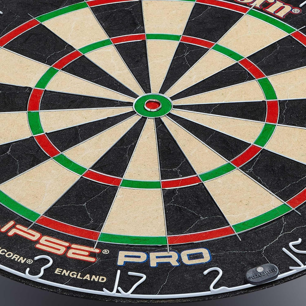 Dartboard Darts Board | Eclipse Pro/Eclipse Pro 2 | Flat Profile Number Ring | Championship Quality Sisal Bristle | Staple-Free Construction