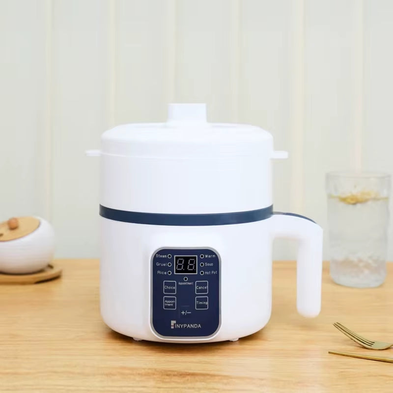 1.7L Electric Rice Cooker Single Double Layer 220V Non-Stick Smart Mechanical Multi-Cooker for Home Use Steamed Rice Pot