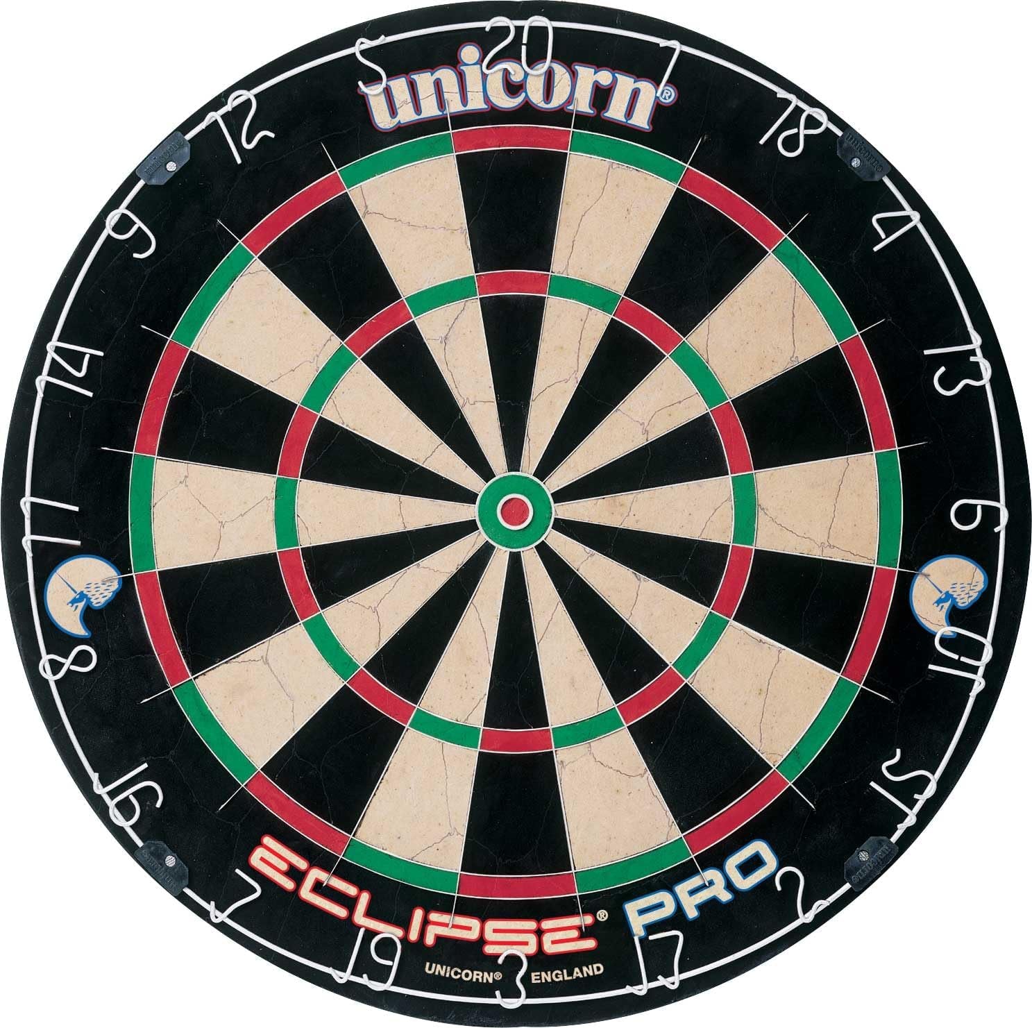 Dartboard Darts Board | Eclipse Pro/Eclipse Pro 2 | Flat Profile Number Ring | Championship Quality Sisal Bristle | Staple-Free Construction