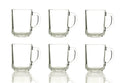 6 X CLEAR MUGS GLASSES TEA COFFEE MUG CAPPUCCINO GLASS CUPS HOT DRINK MUGS
