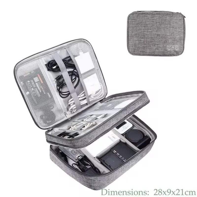 Cable Storage Bag Waterproof Digital Electronic Accessories Organizer Portable Travel Cable Organizer Case for Cable Charger
