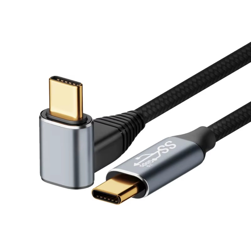 100W Right Angle USB C to USB C Cable,0.5M-3M USB C to C Type-C Male PD Fast Charge Cord Specially for Game Tablet Drop Shipping
