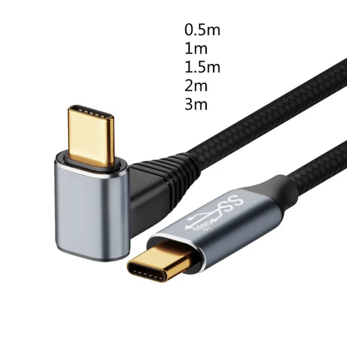 100W Right Angle USB C to USB C Cable,0.5M-3M USB C to C Type-C Male PD Fast Charge Cord Specially for Game Tablet Drop Shipping