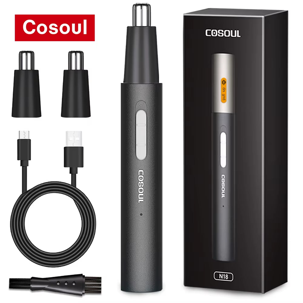 Nose Hair Trimmer for Men Electric Nose Trimmer Rechargeable Nose Shaver Metal Nose Hair Removal