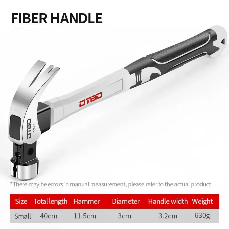 Multifunction Non-Slip Shockproof Steel Hammer Hand Tool Magnetic Claw Hammer for Woodworking Automatic Nail Suction Hammer