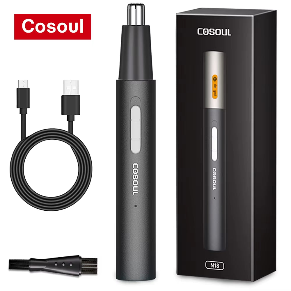 Nose Hair Trimmer for Men Electric Nose Trimmer Rechargeable Nose Shaver Metal Nose Hair Removal