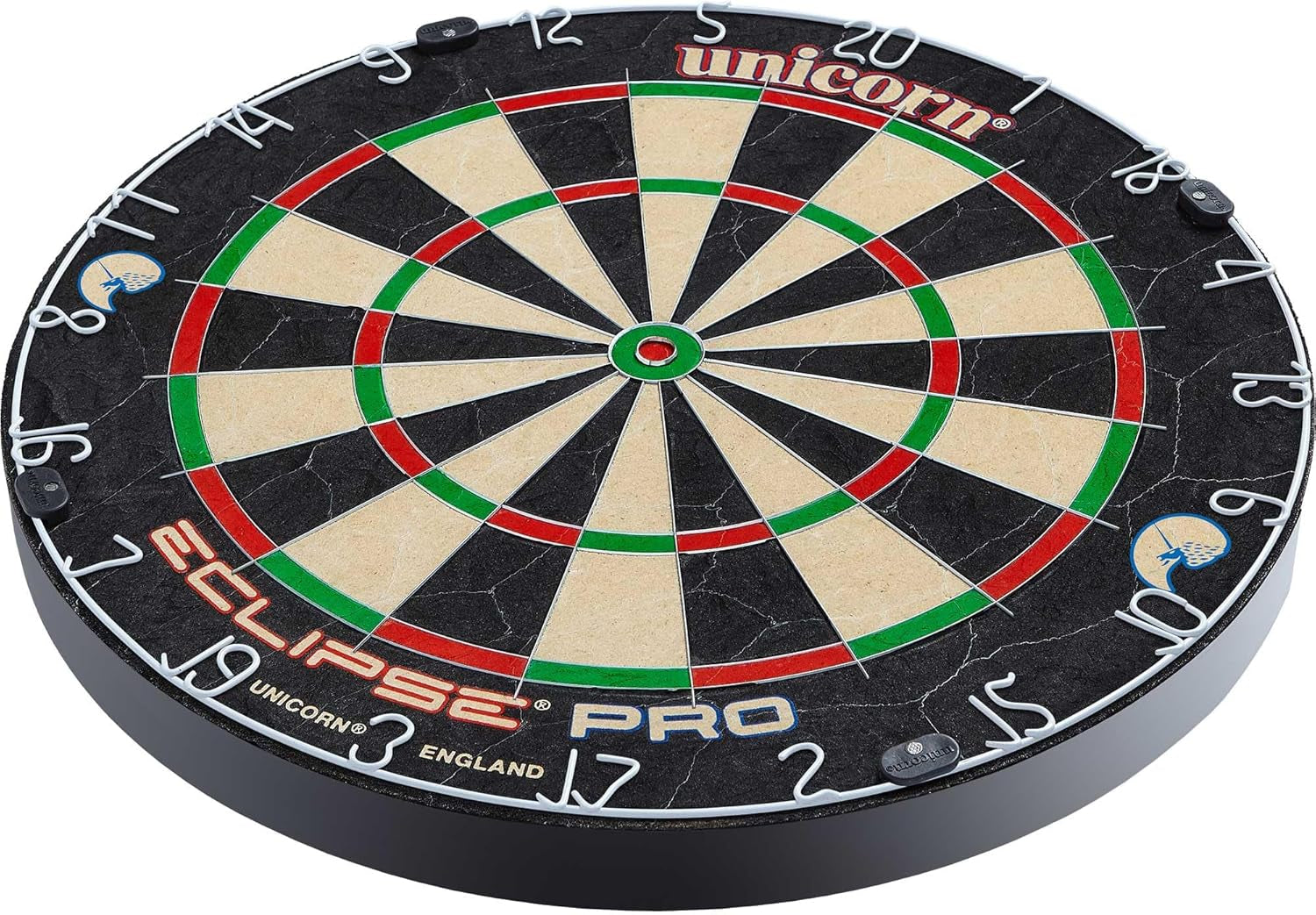 Dartboard Darts Board | Eclipse Pro/Eclipse Pro 2 | Flat Profile Number Ring | Championship Quality Sisal Bristle | Staple-Free Construction