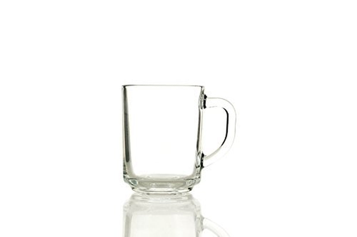 6 X CLEAR MUGS GLASSES TEA COFFEE MUG CAPPUCCINO GLASS CUPS HOT DRINK MUGS