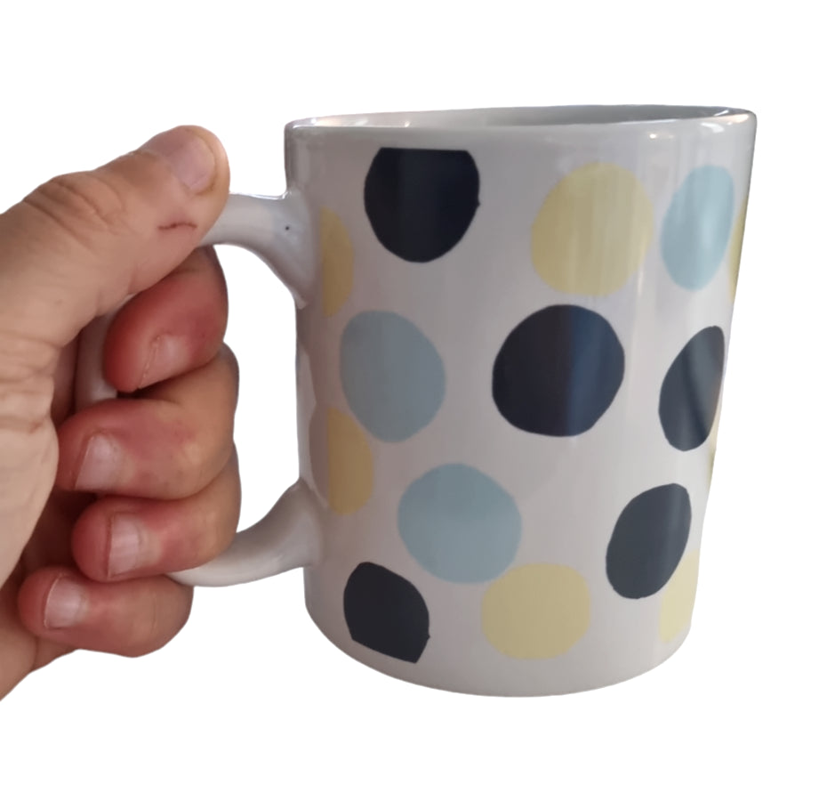 Polka Dot Mugs Polkadot Ceramic Mug Mug MAD about MUGS Pastel Circles Dot