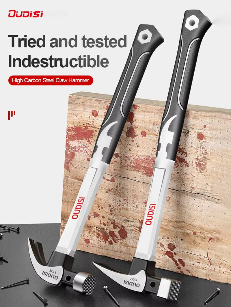 Multifunction Non-Slip Shockproof Steel Hammer Hand Tool Magnetic Claw Hammer for Woodworking Automatic Nail Suction Hammer