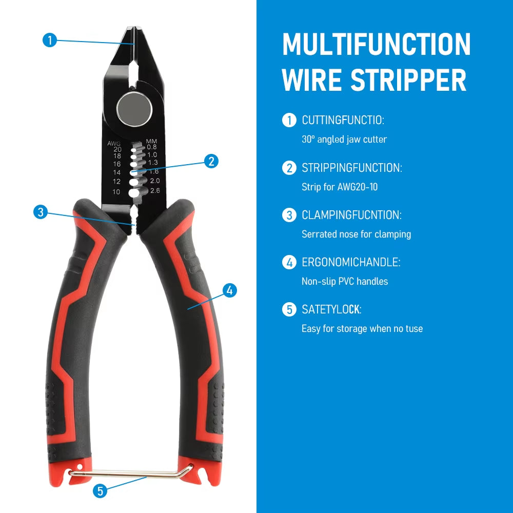 Automatic Stripping Cutter Wire Stripper Pliers Cable Wire Crimping Electrician Repair Tools Wire Stripper Tool Hand Tools