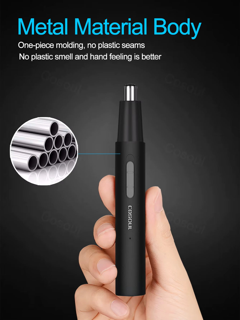 Nose Hair Trimmer for Men Electric Nose Trimmer Rechargeable Nose Shaver Metal Nose Hair Removal