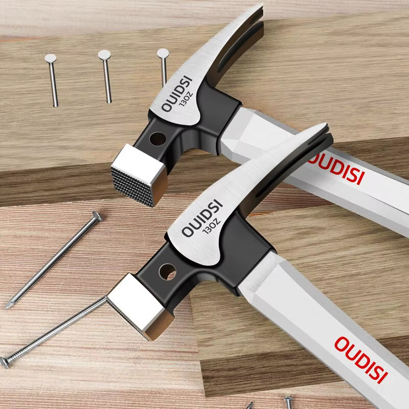 Multifunction Non-Slip Shockproof Steel Hammer Hand Tool Magnetic Claw Hammer for Woodworking Automatic Nail Suction Hammer