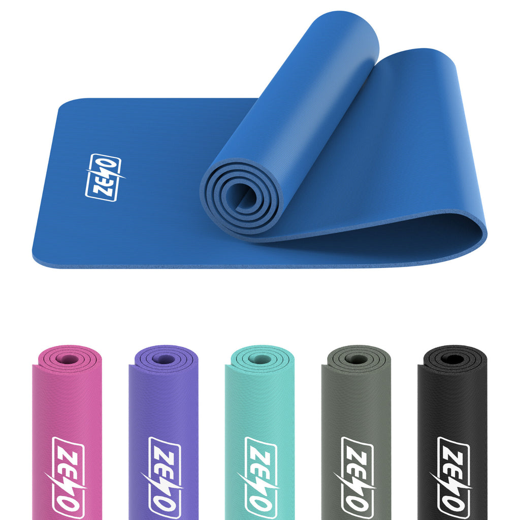 YOGA MAT 10MM THICK EXERCISE MAT GYM WORKOUT FITNESS PILATES HOME NON SLIP NBR
