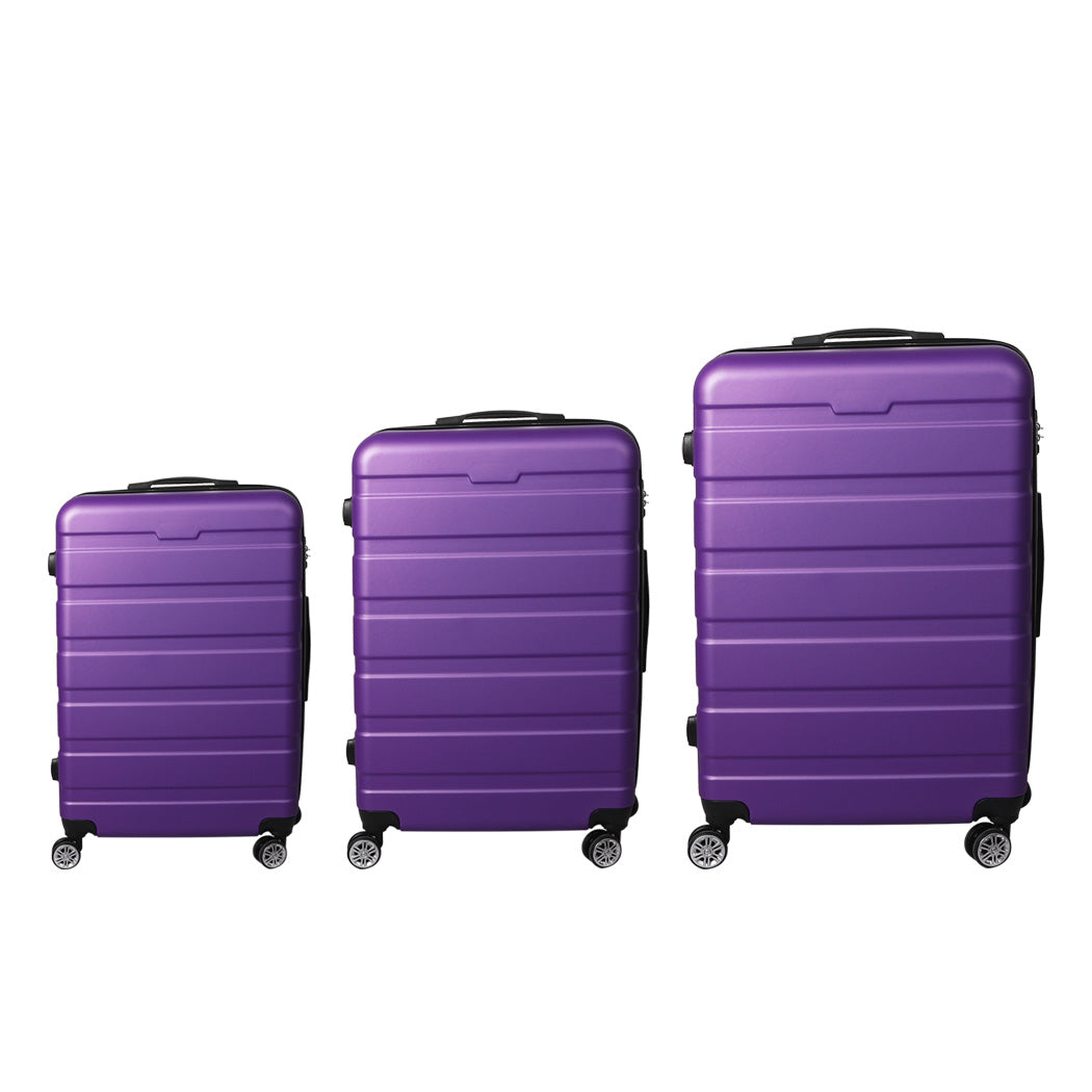 NNEIDS Slimbridge 3PC Luggage sets Suitcase Purple
